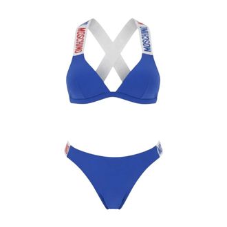 Moschino Dames, Badkleding, Blauw, Maat: XL Polyamide