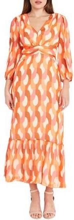 Donna Morgan Waist Detail Maxi Dress in Crcopa at Nordstrom Rack, Size 18