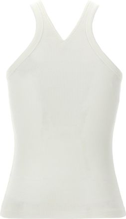 Courr&egrave;ges Womens White Cotton Tank Tops