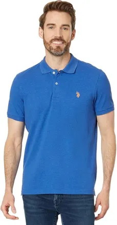 U.S.Polo Association U. S. Polo Assn. Pique Polo Shirt Mens Cobalt Blue Slim Fit Short Sleeve JAX1555