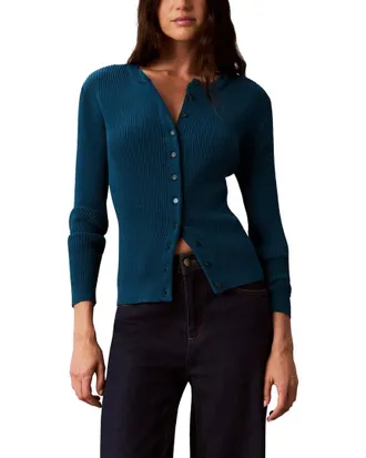 Calvin Klein Petite Button Front Cardigan