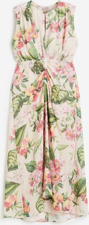 H&M Gemustertes Chiffonkleid - Hellbeige/Gebl&uuml;mt