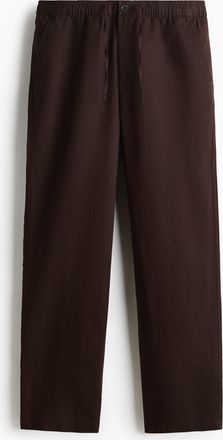 H&M Regular Fit Linen-blend trousers - Brown
