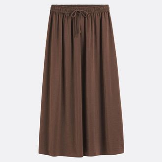 La Redoute Collections Lange vloeiend vallende rok met elastische taille