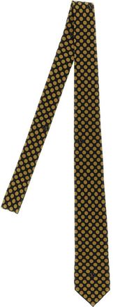 Valentino Garavani Black Ochre Polka Dot Tie