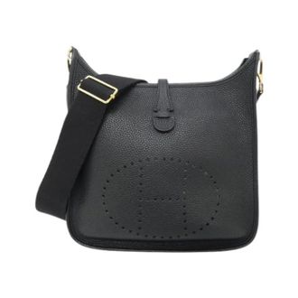 Herm&egrave;s Pre-owned Evelyne3 PM Trillon Clemence Schoudertas - Dames - Pre-owned - Zwart - Maat: ONE Size Leer