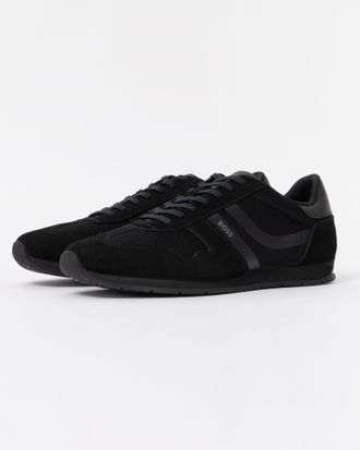 Boss Orange by Hugo Boss Mens Logo Detail Trainers in Black - Size UK 11