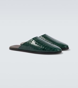 Fear of God Croc-effect leather mules
