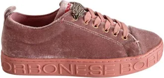 Borbonese Pink Fabric Women Womens Sneakers