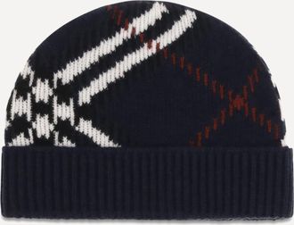 Burberry Check cashmere-blend Beanie Female UNI
