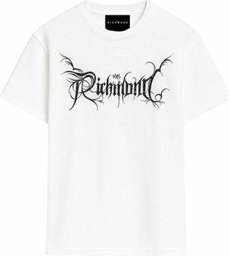 John Richmond T-shirt met logo - Dames - T-shirts - Wit - M - Katoen - Tops