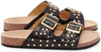 CLARIS VIROT Sandales Odette - Dames - Sandalen - Zwart - 40 EU - Leer - Schoenen
