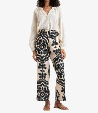 Lemlem Diarra Straight Leg Trousers In Niku Black