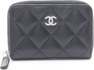 Chanel Black Leather Coin Purse/Coin Case (Pre-Owned)