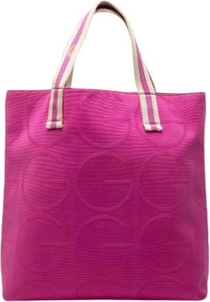 Gucci Pre-owned Canvas Tote Bag - Dames - Vintage Shopper - Roze - ONE Size - Vintage