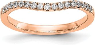 Diamond2Deal 14k Gold Lab Grown Diamond Wedding Band Ring 1/5Ct Clarity- VS Color- G-H