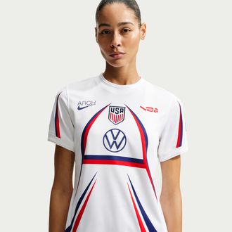 Nike Womens USA x V.A.A. Short-Sleeve Soccer Top in White | IB5337-100
