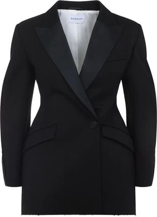 Givenchy Cacoon peaked-collar jacket - Black