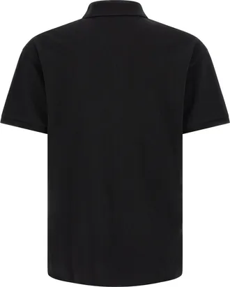 Palm Angels Logo-Embroidered Cotton Piquet Polo Shirt - Black
