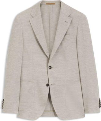 BOSS Slim-fit blazer in virgin wool and cotton