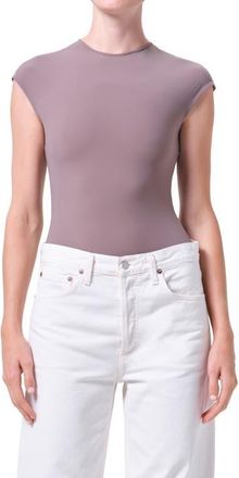 A Gold E Agata Cap Sleeve Bodysuit in Taupe Dark San at Nordstrom, Size X-Small