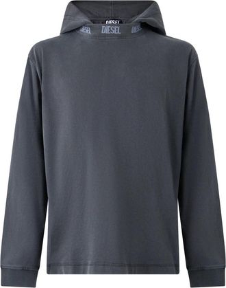 Diesel T-Wahood E1 Maglietta - Heren - Sweatshirts & Hoodies - Grijs - Maat: S Katoen
