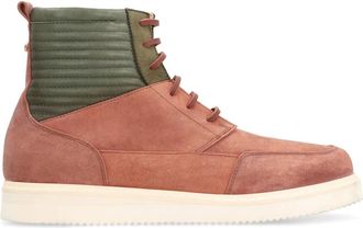 Volta High-top Sneakers met Ronde Neus - Heren - Sneakers - Bruin - 40 EU - Leer - Schoenen