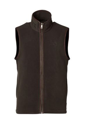 Holland Cooper Mens COUNTRY FLEECE GILET KHAKI - Olive Cotton - Size X-Large