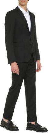 Tagliatore Slim-fit Tweedelig Pak - Heren - Business pakken - Zwart - L - Tweed - Kostuums
