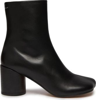 Maison Margiela Enkellaars - Dames - Laarzen met Hak - Zwart - 37 1/2 EU - Leer - Schoenen