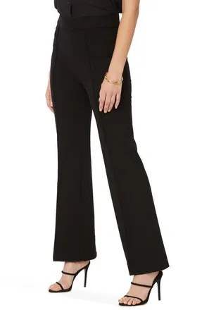 NYDJ Sculpt-Her Pull-On Wide Leg Pants in Black at Nordstrom, Size X-Small