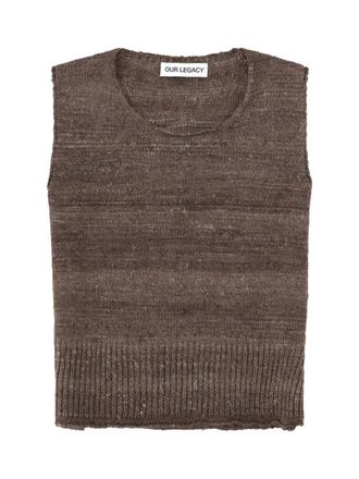Our Legacy Pleaser Silk Textured Knit Tank Top
