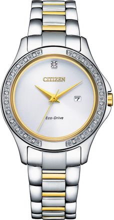 Citizen Diamond Two-Tone Bracelet Watch, 32mm in White/Two Tone at Nordstrom Rack