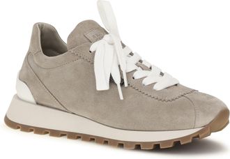 Brunello Cucinelli Womens Sneakers With Iconic Embellishments Ice