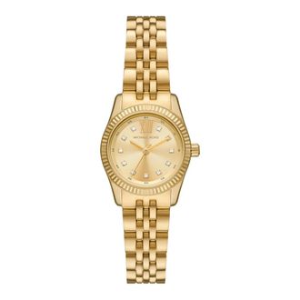 Michael Kors Petite Lexington Pav&eacute; Horloge - Dames - Horloges - Geel - ONE Size - Accessoires