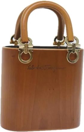 Ferragamo Pre-owned Fabric handbags - Dames - Vintage Handtas - Bruin - ONE Size - Vintage