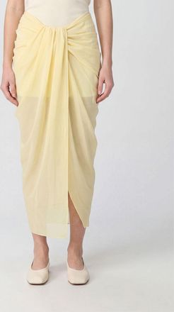 Jacquemus Gonna midi a tubino in jersey drappeggiato con orlo asimmetrico
