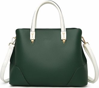 Generic Purses and Handbags for Women Fashion Ladies Leather Top Handle Satchel Crossbody Bag Large Shoulder Bag Totes (Green)