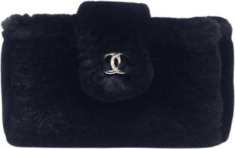 Chanel Pre-owned Clutches, female, Black, Size: ONE SIZE Pre-owned Vintage Pouch