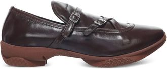 Kiko Kostadinov Sonia buckle-strap pumps - women - Calf Leather/Calf Leather/Rubber - 36 - Brown