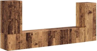 vidaXL Conjunto De Mueble De Tv 4 Uds. Madera Envejecida Vidaxl