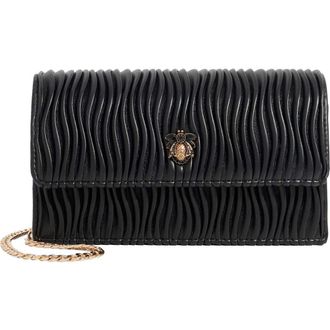 Dune London Starlites Faux Leather Clutch in Black at Nordstrom Rack