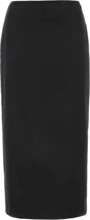 Miu Miu Black stretch silk skirt