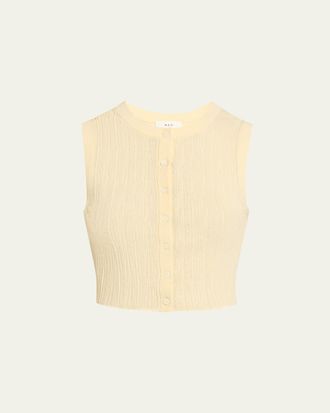 A.L.C. Lottie Button-Front Top