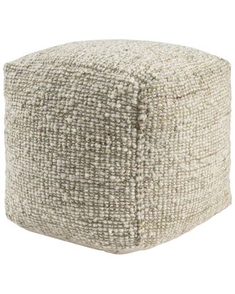 LR Home Lr Home Savanna Farmhouse Distressed Handmade Woven Pouf