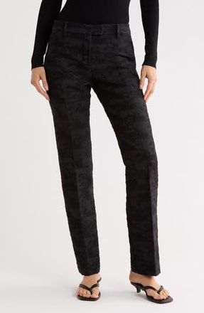 Longchamp Logo Jacquard Slim Fit Pants in Black at Nordstrom Rack, Size 10 Us / 42 Fr