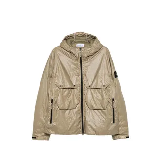 Stone Island Logo-patch Hooded Padded Jacket