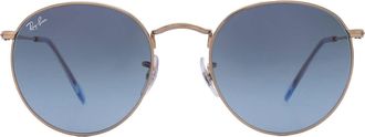 Ray-Ban Round Metal Blue Gradient Unisex Sunglasses RB3447 001/3M 53