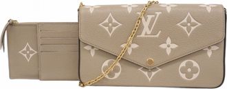 Louis Vuitton Cream Tourterelle Chain/Shoulder Wallet (Pre-Owned)