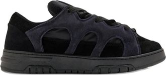 Santha Model 1 su&egrave;de sneakers met uitgesneden details - Zwart
